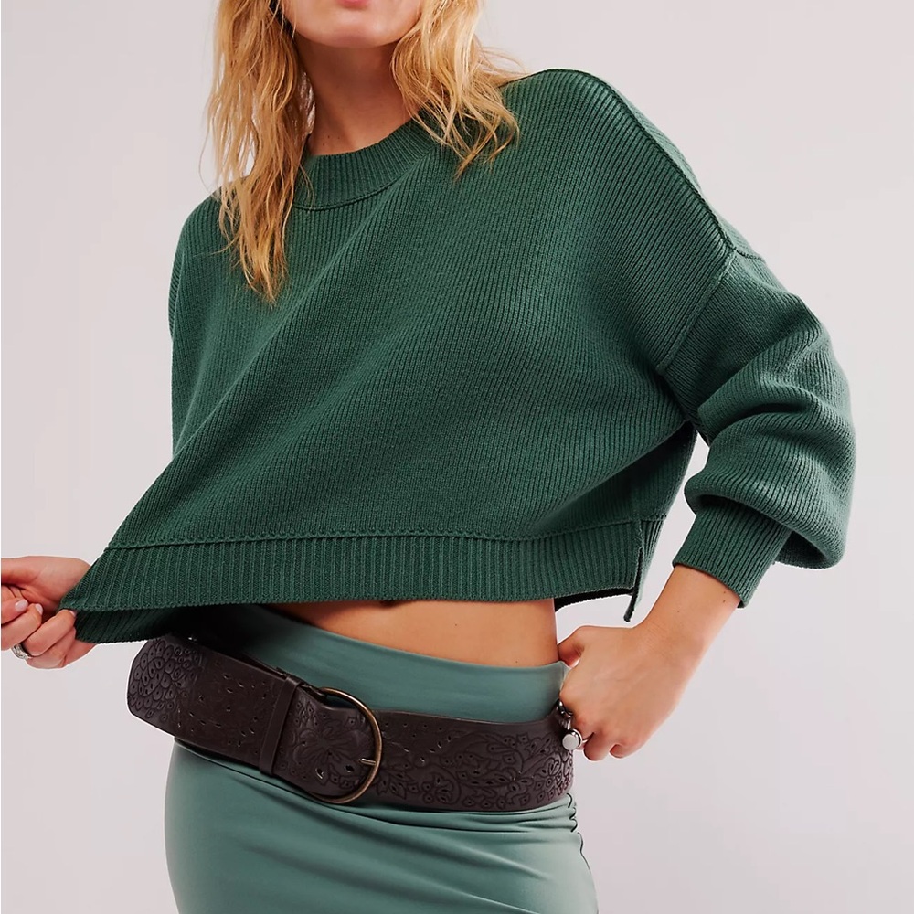 Free People Easy Street Crop Pullover